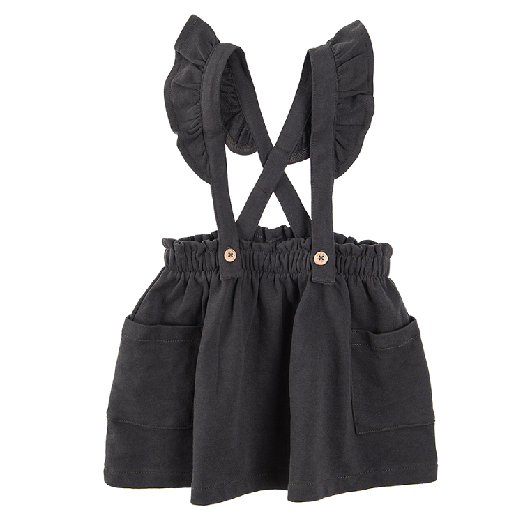 Clothing set with skirt dungarees and bodysuit