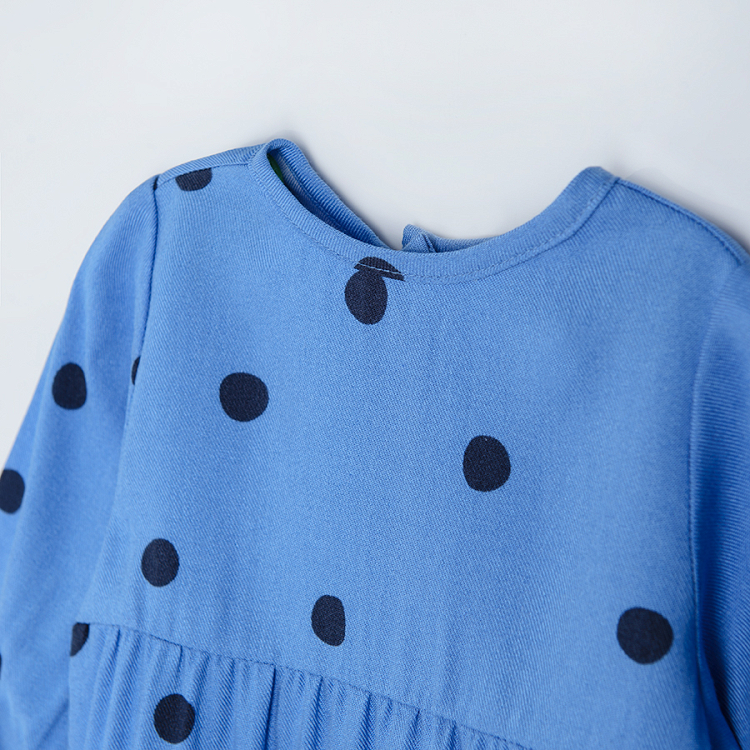 Blue polka dot clothing set dress and tights