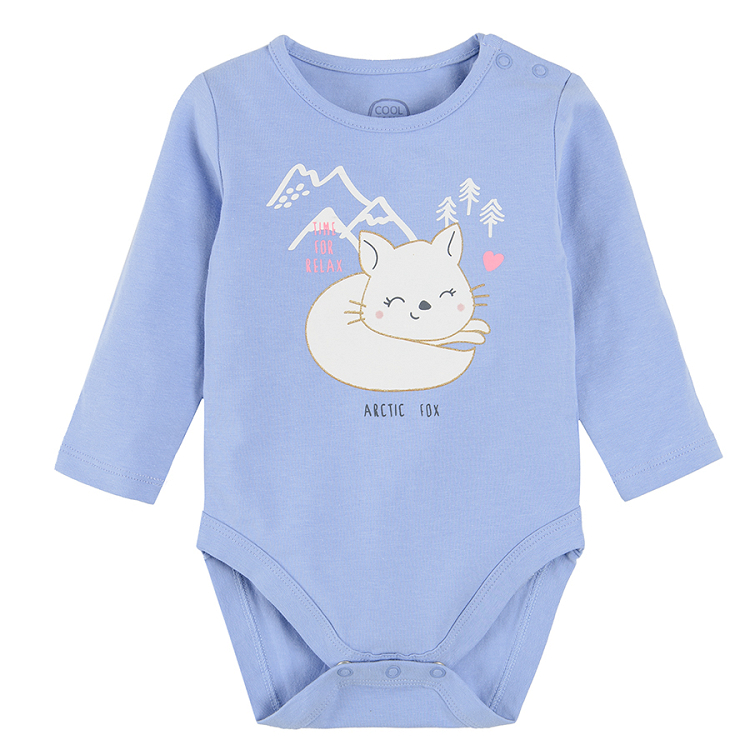 Light blue long sleeve bodysuit