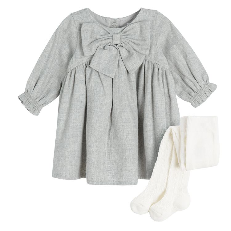 Clothing set grey dress and tights