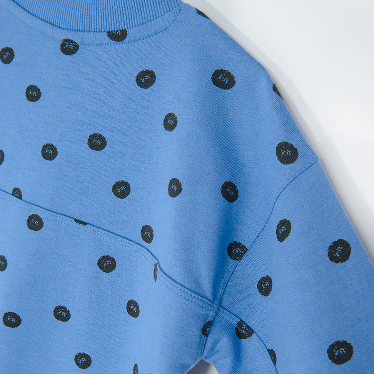 Blue polka dot sweater