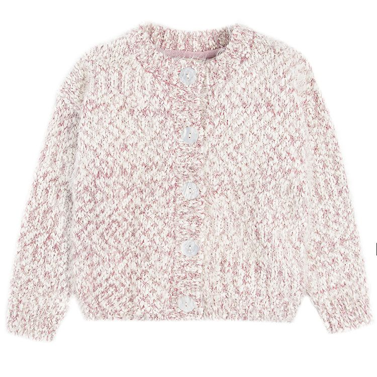 Pink melange cardigan