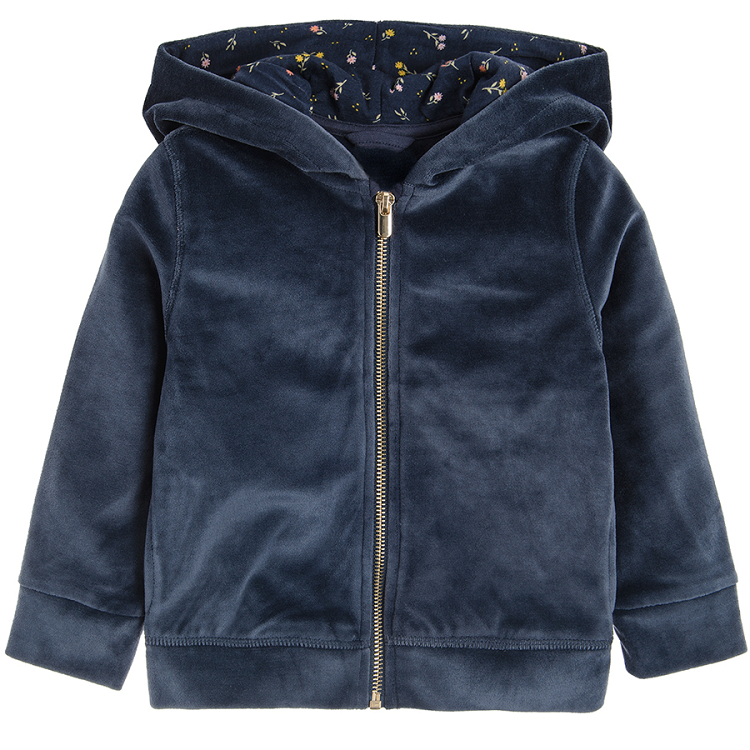 Navy blue hooded sweatshirt