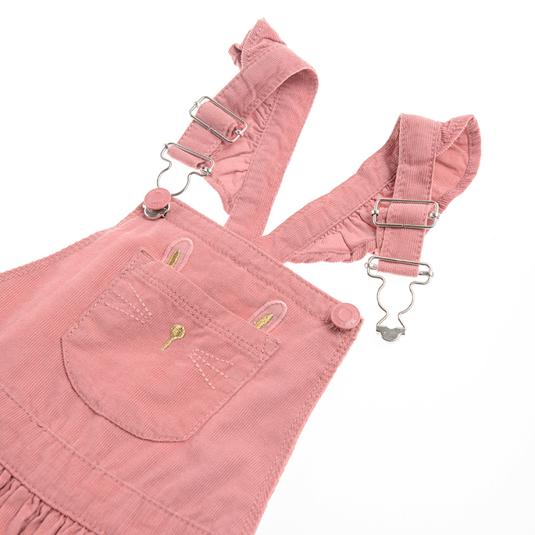 Pink dungaree skirt