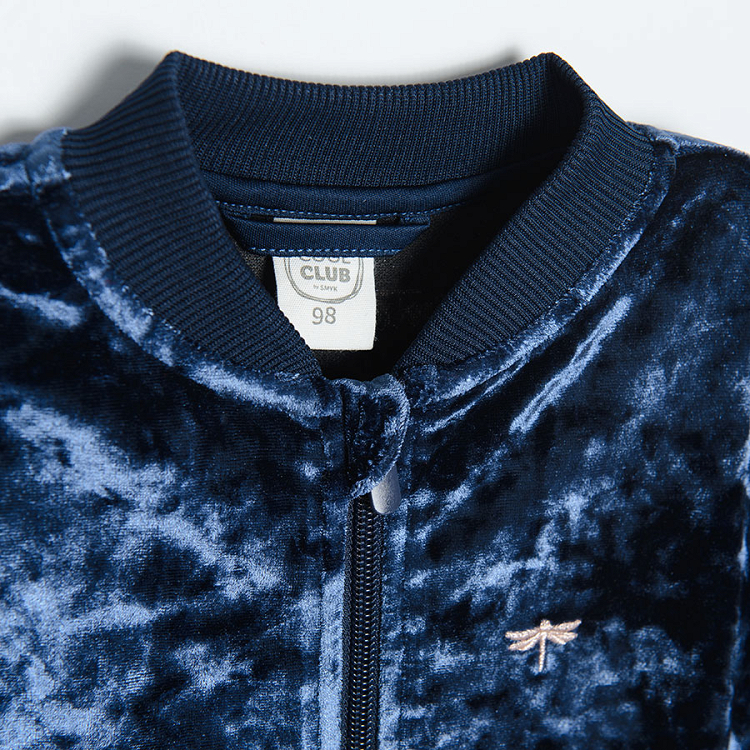 Navy blue zip through sweatshirt