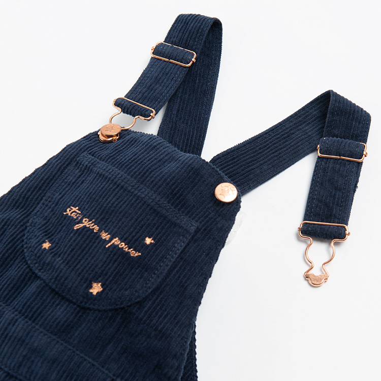 Navy blue dungaree trousers