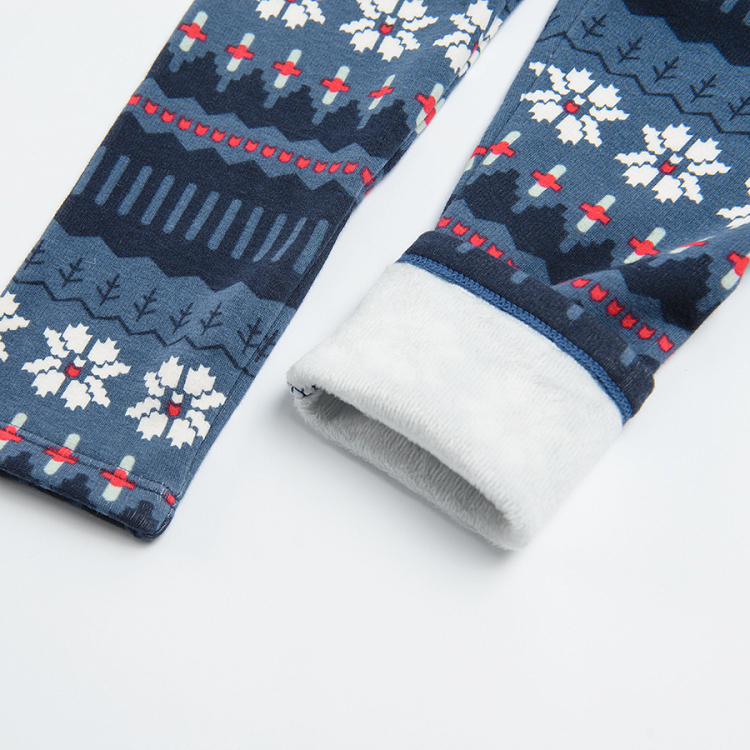 Navy blue snowflakes jeggings