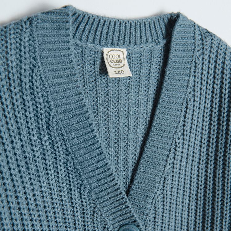 Blue cardigan