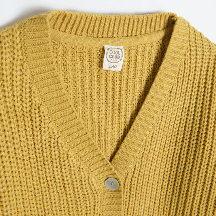 Yellow cardigan