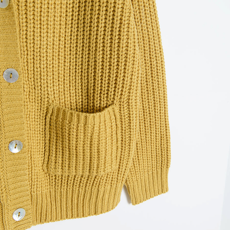 Yellow cardigan