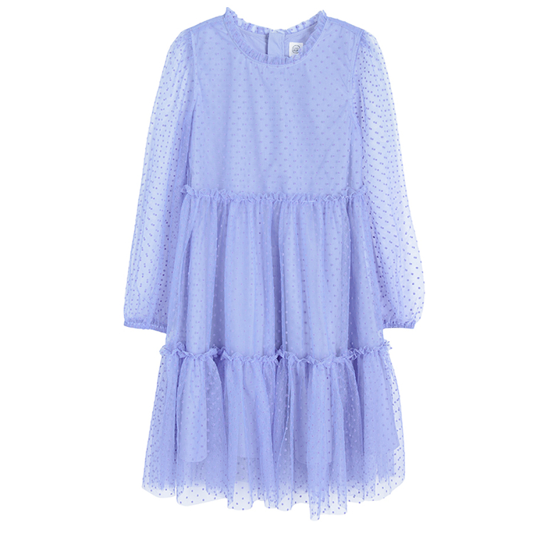 Violet ruffle tull dress