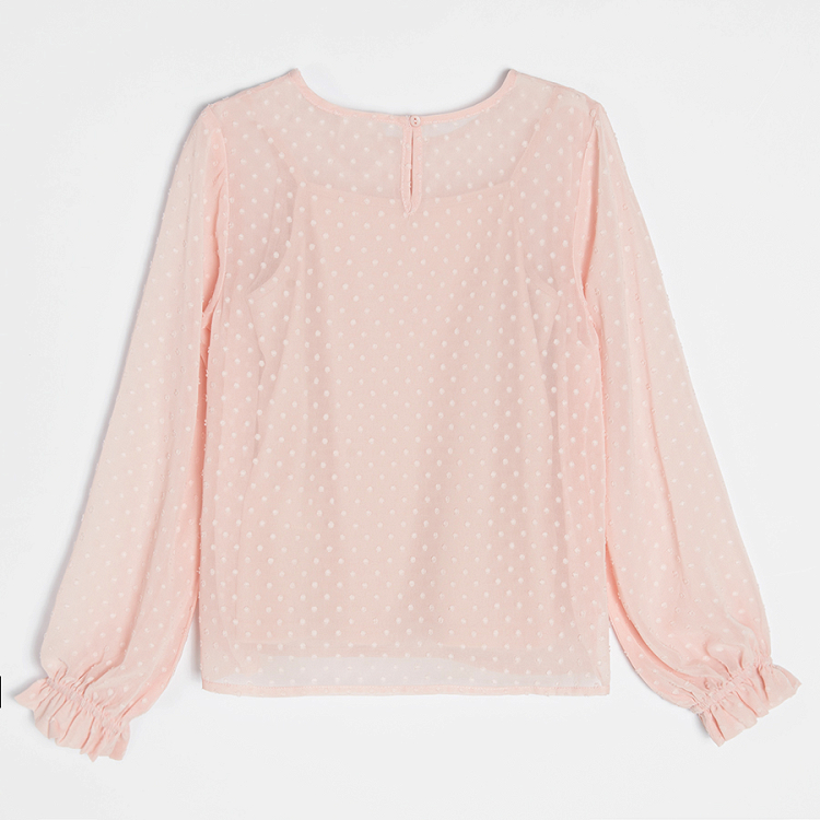 Pink party long sleeve blouse