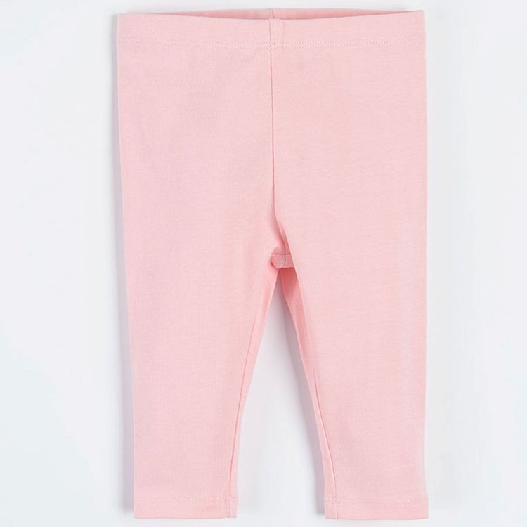 Light pink pink and green leggings - 3pack