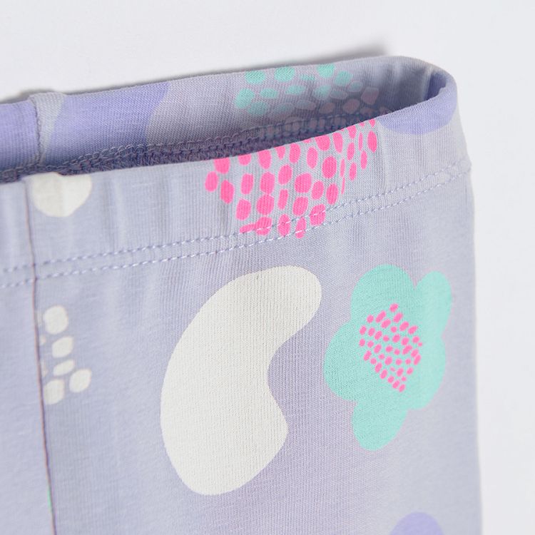 Light violet leggings with prints