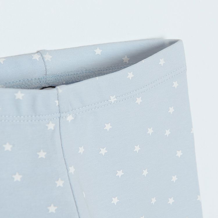 Pink with unicorns grey blue with stars 3/4 leggings - 3 pack