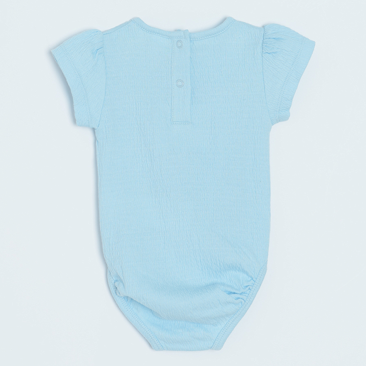 Light blue short sleeve bodysuit