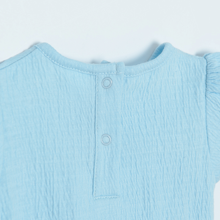 Light blue short sleeve bodysuit