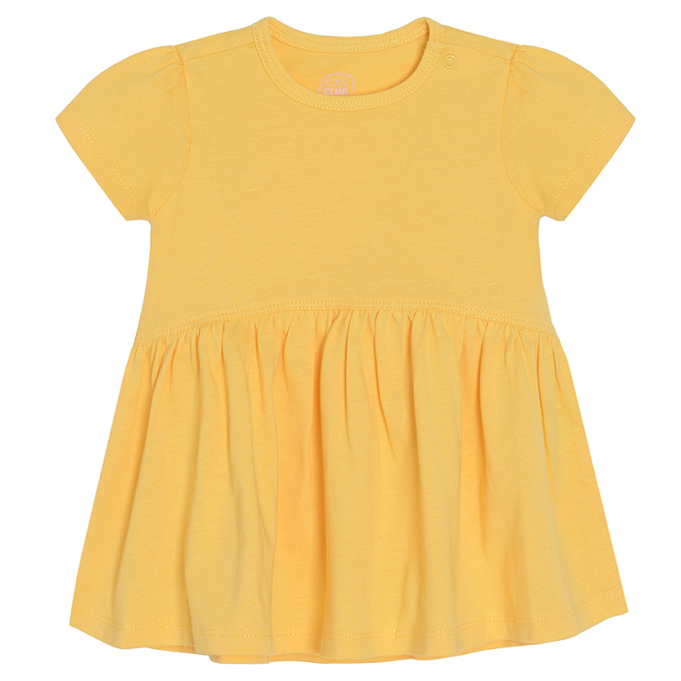 Little brown with camels and yellow short sleeve dresses - 2 pack