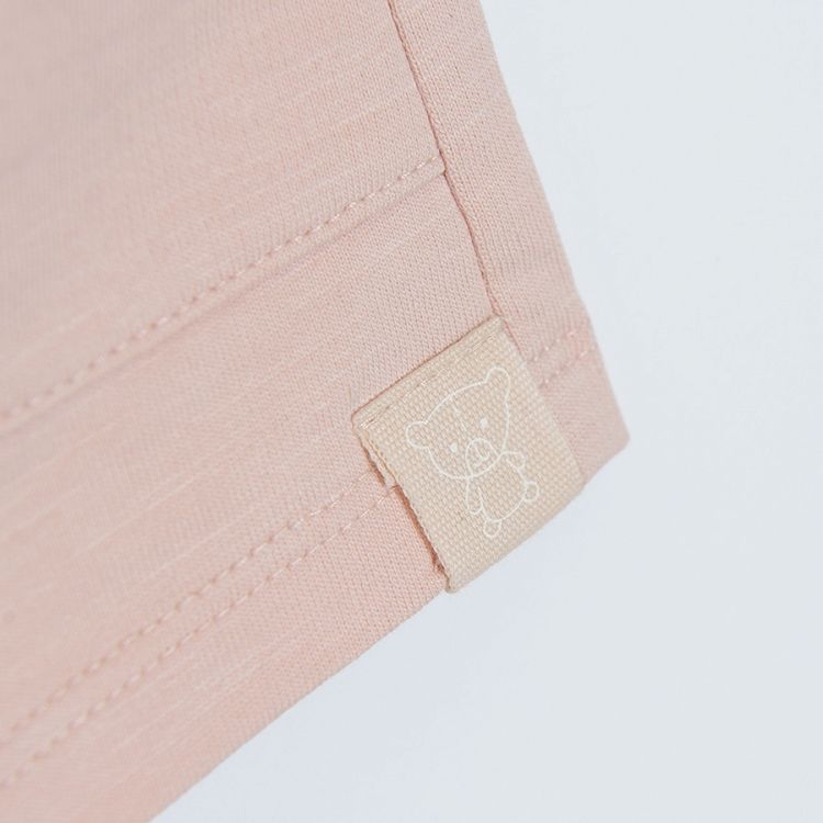 Light pink shorts with adjustable waist