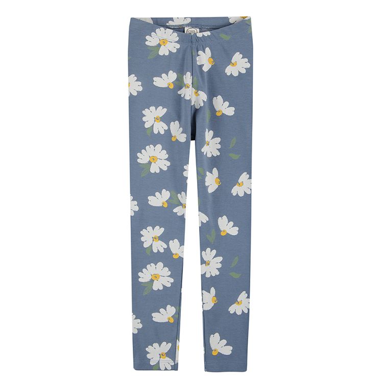 Black with daisies and mustard leggings - 2 pack