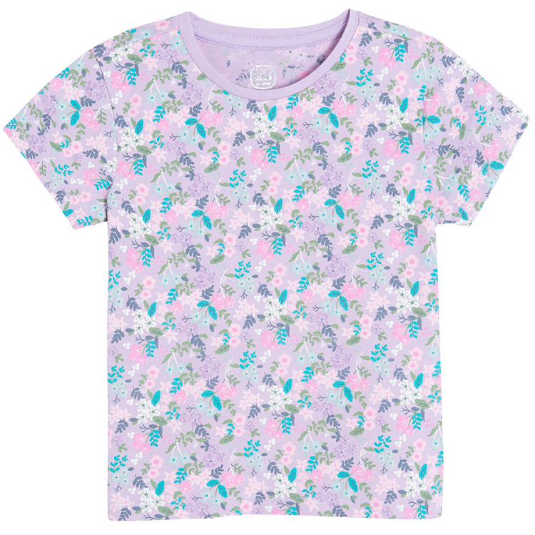 Pink and white with florals short sleeve T-shirts- 3 pack