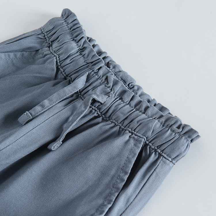 Graphite trousers with adjustable waist