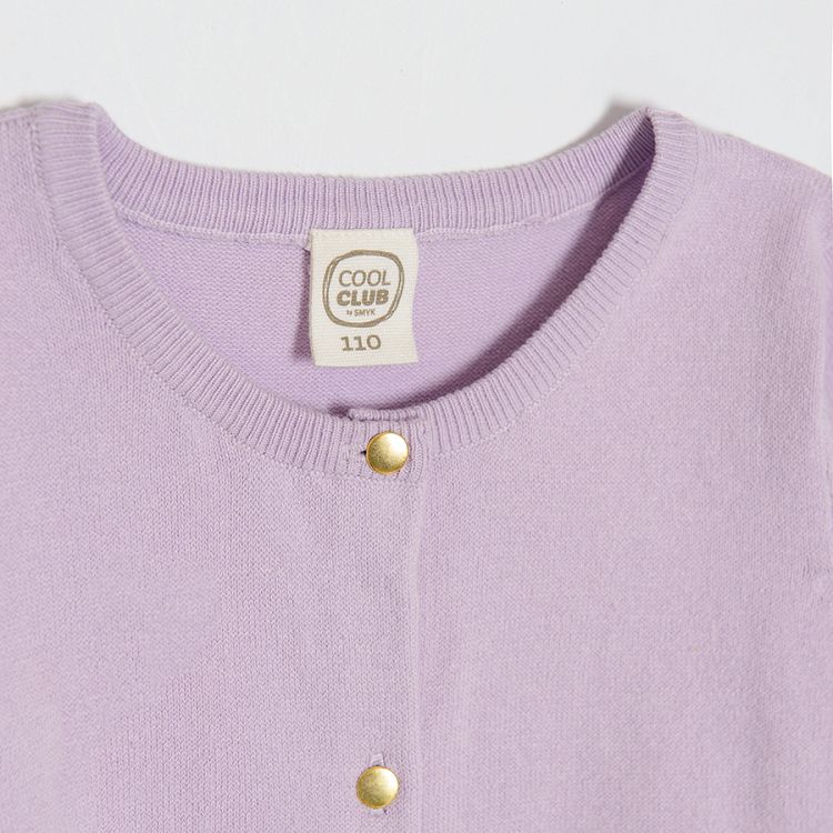 Lilac botton down cardigan