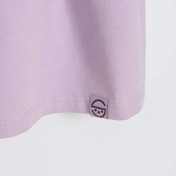 Light violet short sleeve casual dress