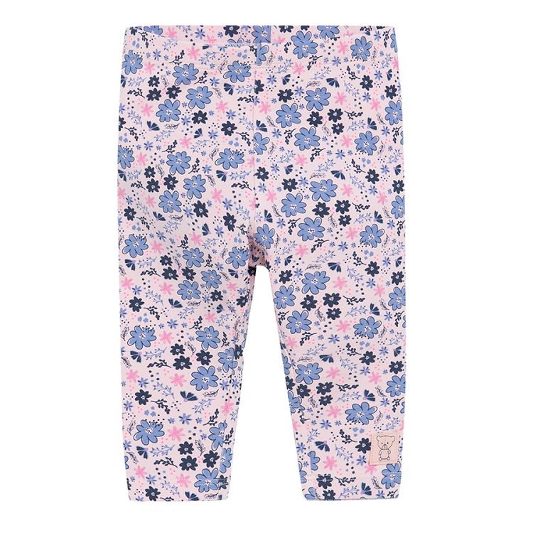 Pink floral leggins