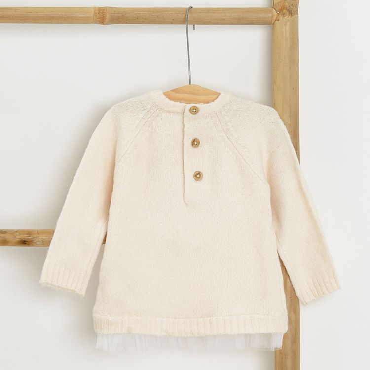 White 'sweet owl' sweater