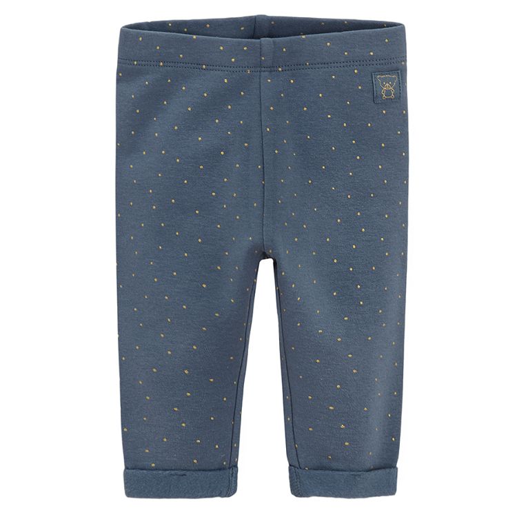 Graphite polka dot jeggings