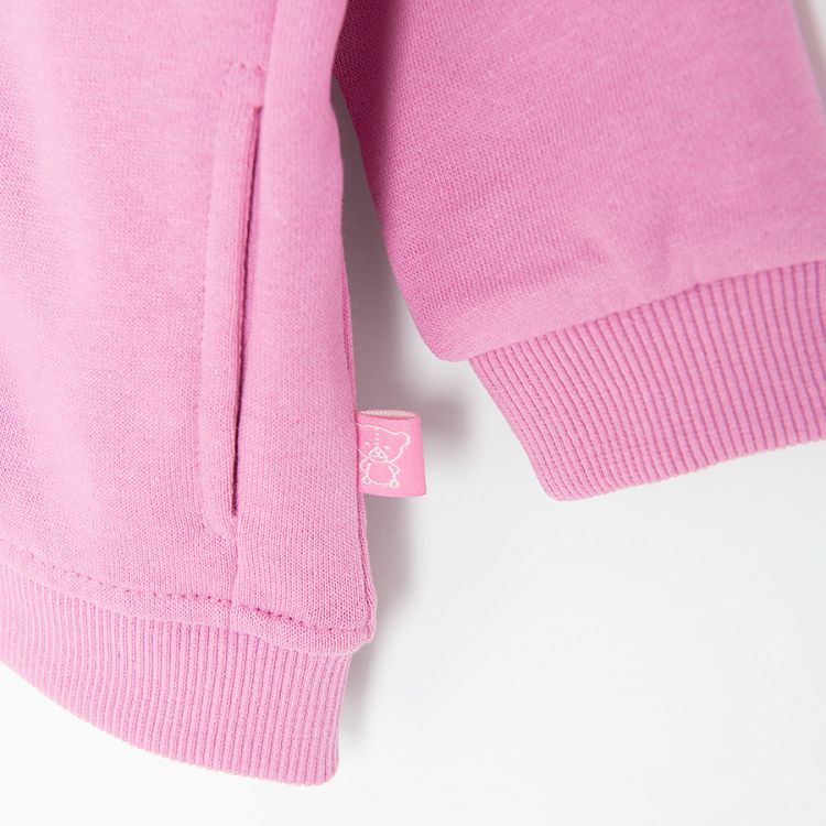 Fuchsia zip through sweatshirt