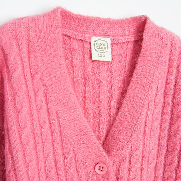 Pink cardigan with buttons