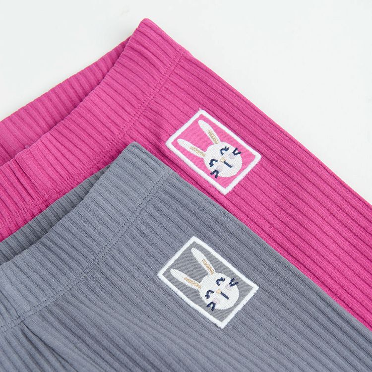 Pink and grey leggings- 2 pack