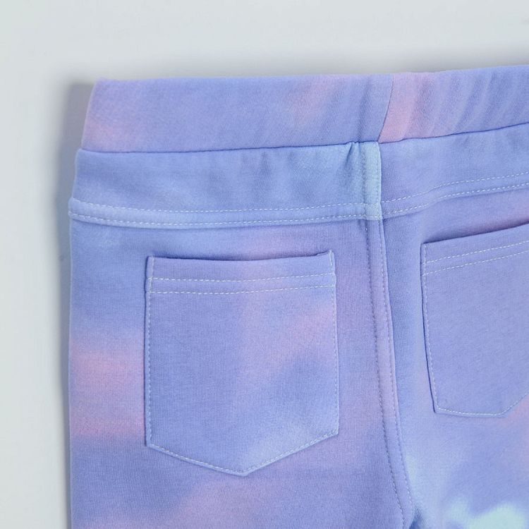 Pink purple tie dye jeggings