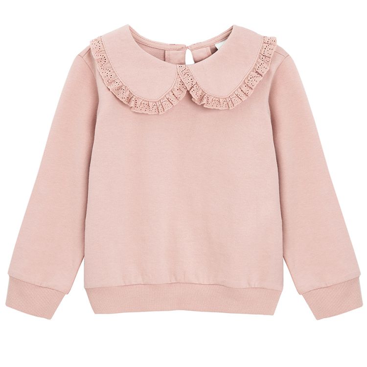 Pink sweatshirt with colar