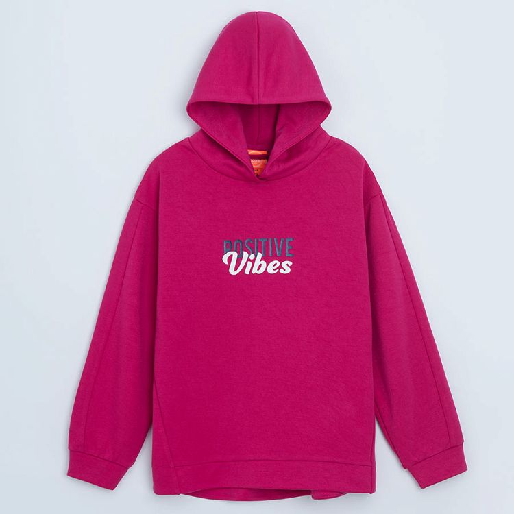 Pomegranade hooded sweatshirt 'POSITIVE Vibes'