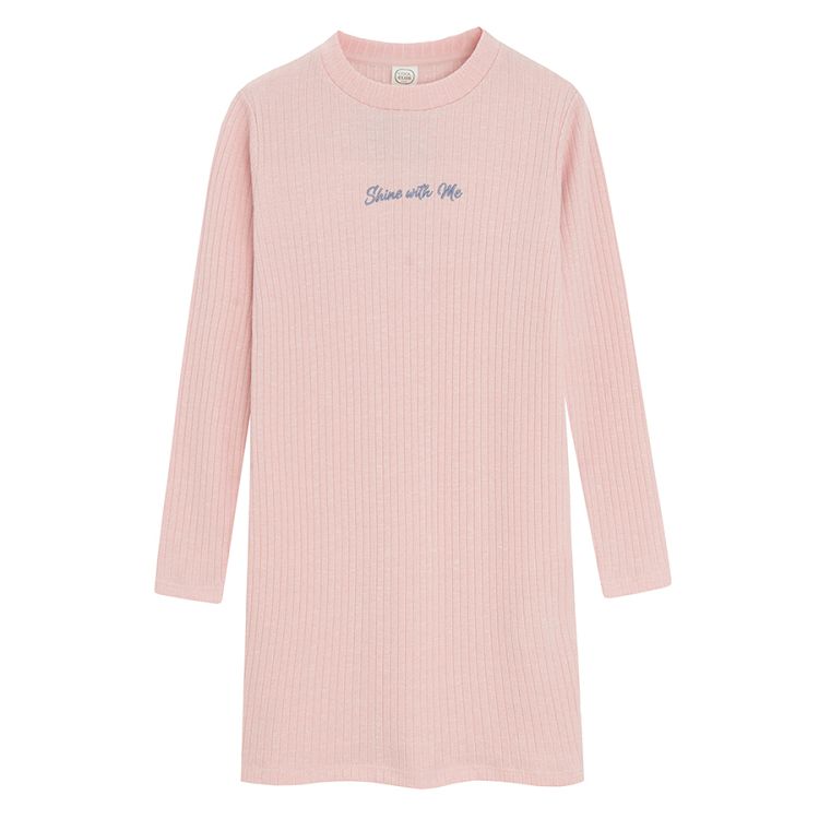 Pink long sleeve dress