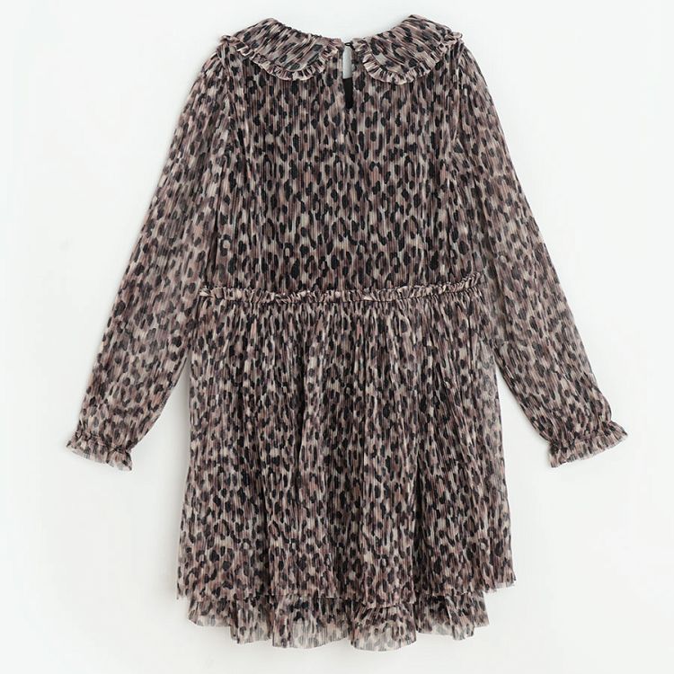 Animal print long sleeve dress