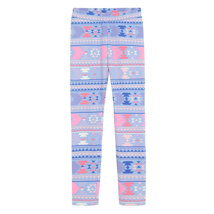 Light purple jeggings with fairisle print