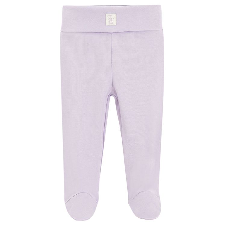 Pink and purple footed leggings