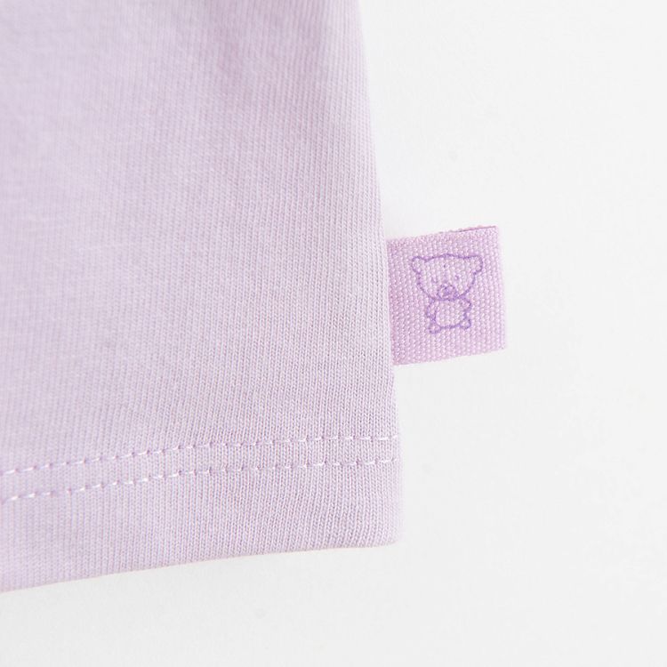 Purple T-hirt with small heart print