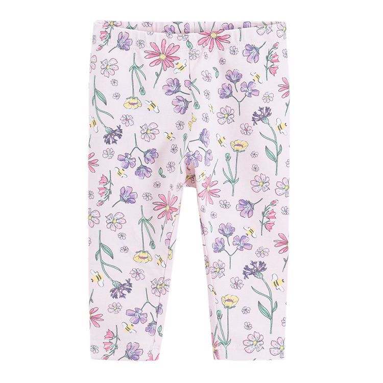 Floral and mint leggings- 2 pack