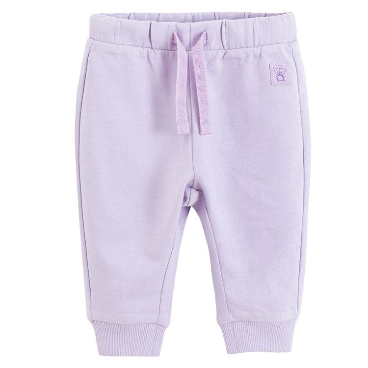 Purple sweatpants with cord