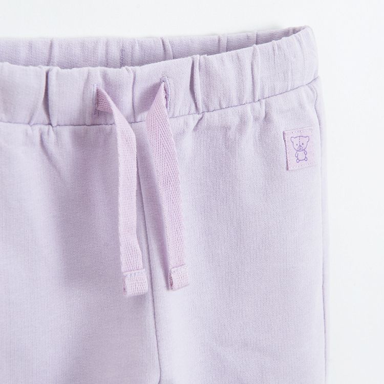 Purple sweatpants with cord