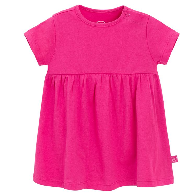 Fucshia short sleeve dress