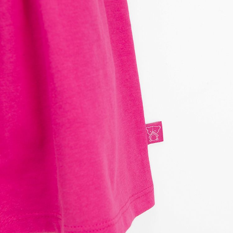 Fucshia short sleeve dress