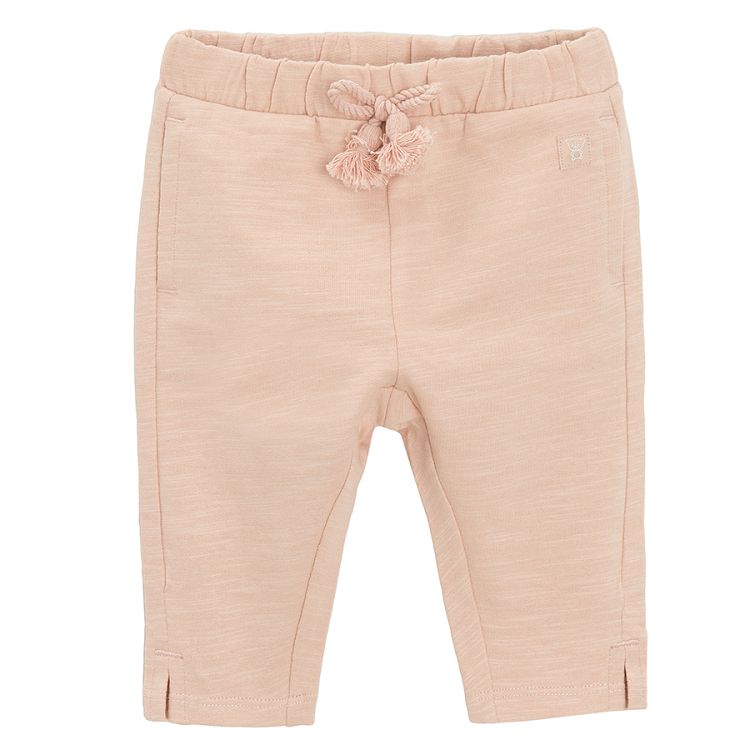 Light pink jogging pants with cord