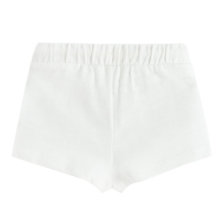 Ecru shorts with cord