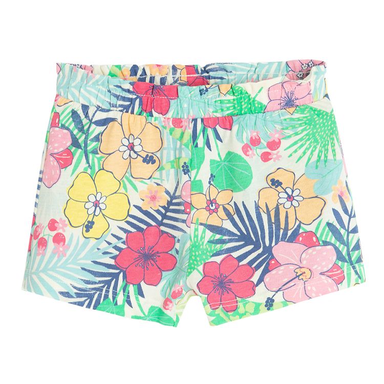 Yellow and floral shorts- 2 pack